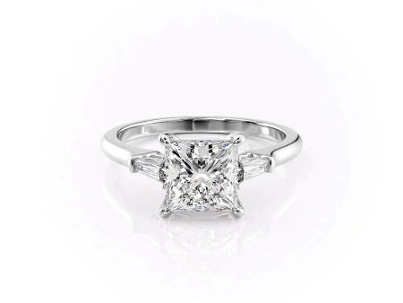 The Liv Set With A 3.5 Carat Princess Moissanite For Discount