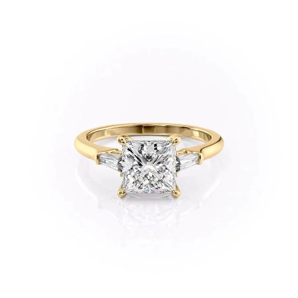 The Liv Set With A 3.5 Carat Princess Moissanite Online Sale