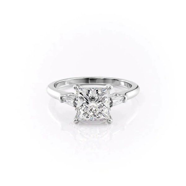 The Liv Set With A 5 Carat Princess Moissanite Hot on Sale