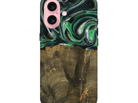 iPhone 16 Wood Live Edge Phone Case - Nadir (Green, 738764) Online Hot Sale