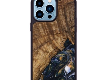 iPhone 14 Pro Max Wood Phone Case - Doctor (Teal & Gold, 739563) Cheap