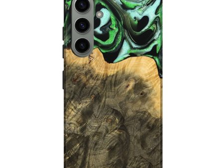 Galaxy S24 Plus Wood Live Edge Phone Case - Mayra (Green, 738775) For Sale