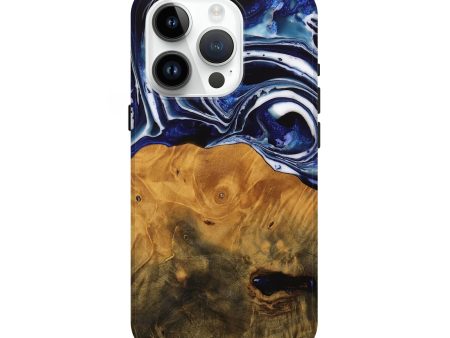 iPhone 15 Pro Wood Live Edge Phone Case - Shirley (Blue, 738780) on Sale