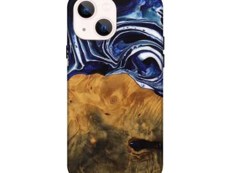 iPhone 13 Wood Live Edge Phone Case - Shirley (Blue, 738780) For Sale