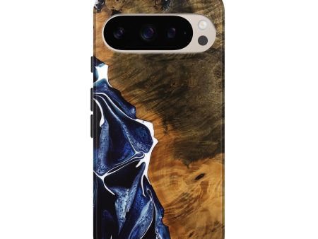 Pixel 9 Pro Wood Live Edge Phone Case - Zainab (Blue, 737337) Online Sale