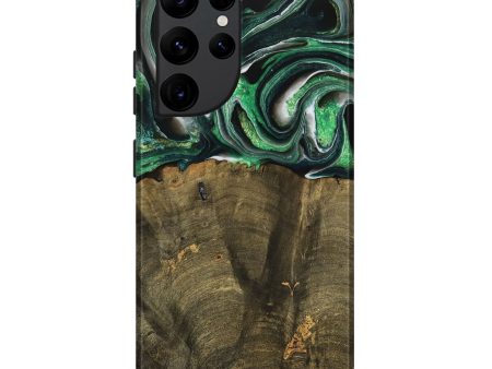 Galaxy S22 Ultra Wood Live Edge Phone Case - Nadir (Green, 738764) Online now