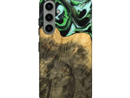 Galaxy S24 Wood Live Edge Phone Case - Mayra (Green, 738775) Online Hot Sale