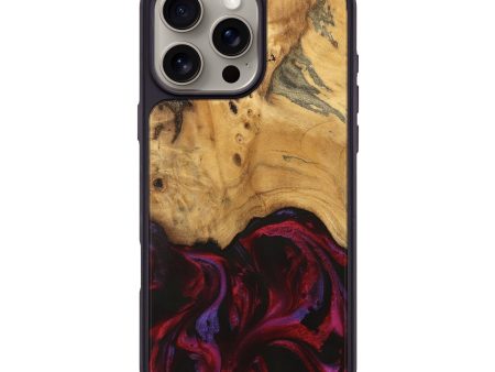 iPhone 16 Pro Max Wood Phone Case - Elysha (Red, 740191) Online now