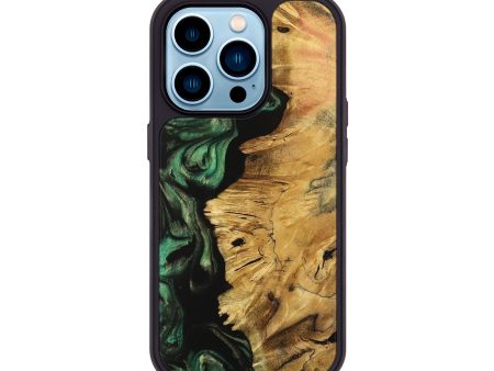 iPhone 14 Pro Wood Phone Case - Dedric (Green, 739750) Discount