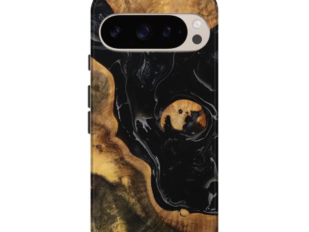 Pixel 9 Wood Live Edge Phone Case - Sunday (Black & White, 740113) Discount