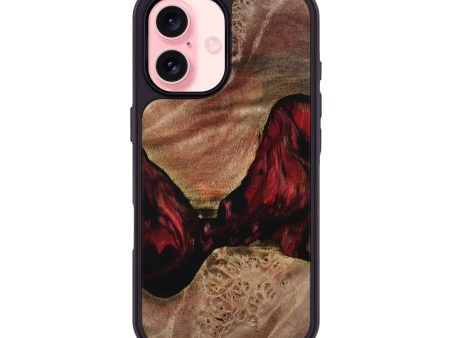 iPhone 16 Wood Phone Case - Clinton (Red, 738984) Cheap