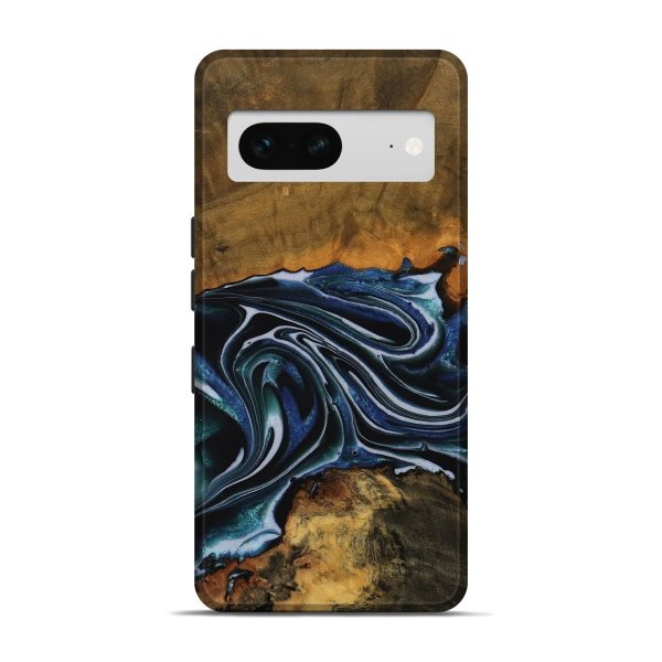 Pixel 7 Wood Live Edge Phone Case - Tanya (Blue, 740148) on Sale