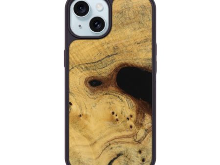 iPhone 15 Wood Phone Case - Ariel (Wood Burl, 739593) on Sale