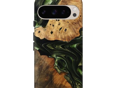 Pixel 9 Pro Wood Live Edge Phone Case - Ruthi (Green, 737358) Discount