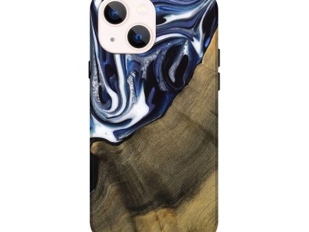 iPhone 14 Wood Live Edge Phone Case - Severin (Blue, 739509) on Sale