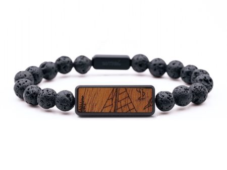 Lava Bead Wood Bracelet - Armando (Pattern, 739431) on Sale