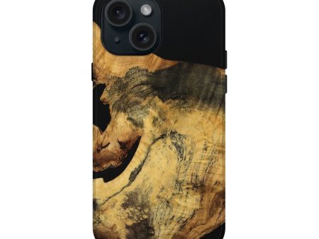 iPhone 15 Wood Live Edge Phone Case - Marti (Wood Burl, 740119) For Sale