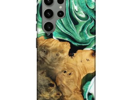 Galaxy S23 Ultra Wood Live Edge Phone Case - Surin (Green, 738773) Supply