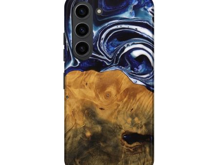 Galaxy S23 Wood Live Edge Phone Case - Shirley (Blue, 738780) Hot on Sale