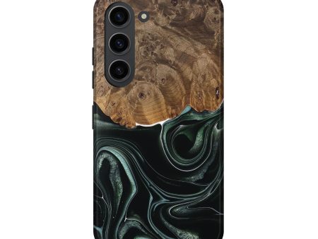 Galaxy S23 Wood Live Edge Phone Case - Tsing (Green, 737359) Online now