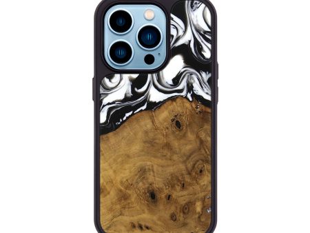 iPhone 14 Pro Wood Phone Case - Jarrad (Black & White, 740267) Online Hot Sale