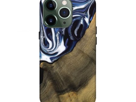 iPhone 13 Pro Wood Live Edge Phone Case - Severin (Blue, 739509) For Cheap