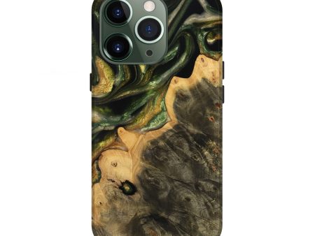 iPhone 13 Pro Wood Live Edge Phone Case - Jolene (Green, 737365) For Cheap