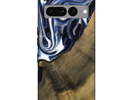 Pixel 7 Pro Wood Live Edge Phone Case - Severin (Blue, 739509) For Cheap