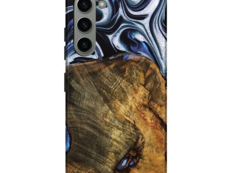 Galaxy S23 Plus Wood Live Edge Phone Case - Ashli (Blue, 740118) Online