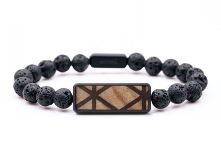 Lava Bead Wood Bracelet - Elaine (Pattern, 739417) Online Sale