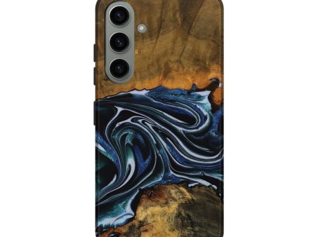 Galaxy S24 Wood Live Edge Phone Case - Tanya (Blue, 740148) For Sale