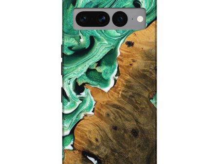 Pixel 7 Pro Wood Live Edge Phone Case - Sherree (Green, 738751) Online Sale