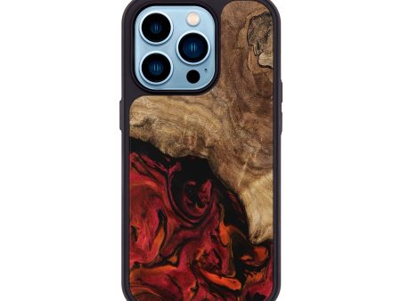 iPhone 14 Pro Wood Phone Case - Emmalyn (Red, 739582) Online now