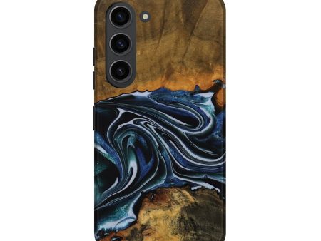 Galaxy S23 Wood Live Edge Phone Case - Tanya (Blue, 740148) Supply