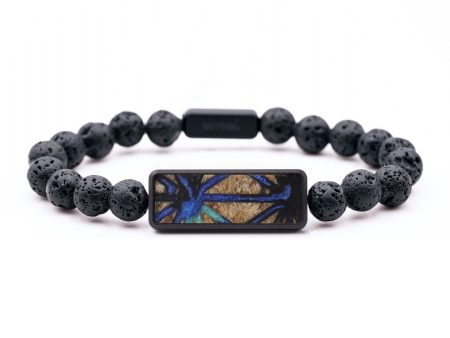 Lava Bead Wood Bracelet - Erma (Pattern, 739421) For Discount