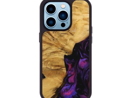 iPhone 14 Pro Wood Phone Case - Helaine (Purple, 740286) Online