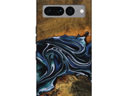 Pixel 7 Pro Wood Live Edge Phone Case - Tanya (Blue, 740148) Online