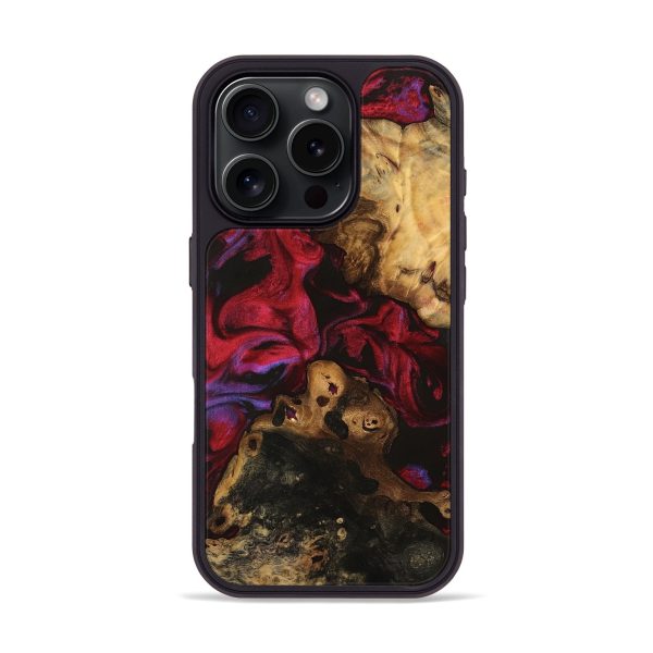 iPhone 16 Pro Wood Phone Case - Sydelle (Red, 740198) Online now