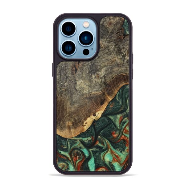 iPhone 14 Pro Max Wood Phone Case - Marv (Green, 739619) Supply