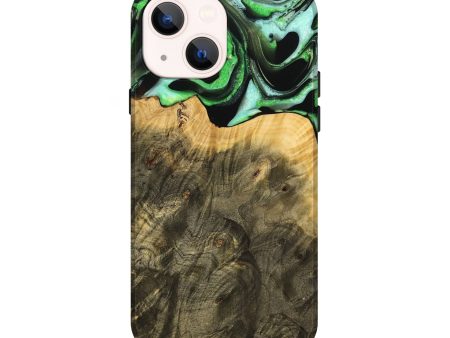 iPhone 14 Wood Live Edge Phone Case - Mayra (Green, 738775) Online now