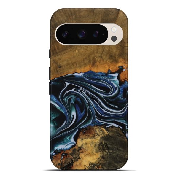 Pixel 9 Pro XL Wood Live Edge Phone Case - Tanya (Blue, 740148) Online now