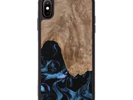 iPhone Xs Max Wood Phone Case - Ketan (Blue, 739740) For Cheap