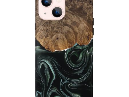 iPhone 14 Plus Wood Live Edge Phone Case - Tsing (Green, 737359) Supply