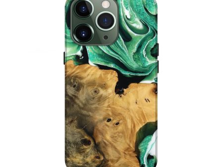 iPhone 13 Pro Wood Live Edge Phone Case - Surin (Green, 738773) Sale