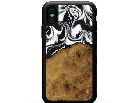 iPhone Xs Wood Phone Case - Jarrad (Black & White, 740267) Online Sale