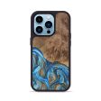 iPhone 14 Pro Wood Phone Case - Annick (Teal & Gold, 738943) Sale