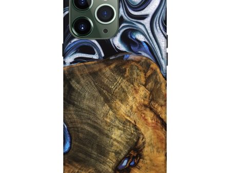 iPhone 13 Pro Max Wood Live Edge Phone Case - Ashli (Blue, 740118) Discount