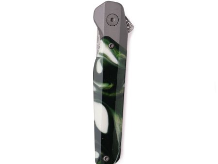 Live Edge ResinArt Pocket Knife - Trey (Green, 740170) Hot on Sale