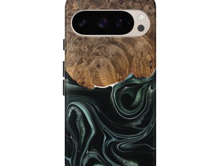 Pixel 9 Wood Live Edge Phone Case - Tsing (Green, 737359) Online Sale