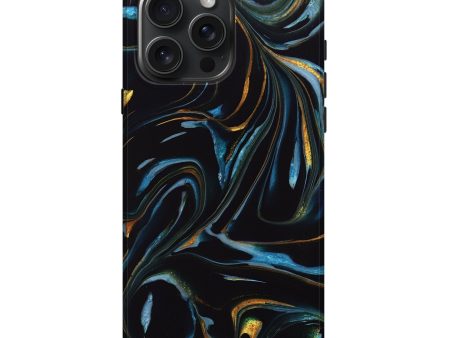 iPhone 16 Pro Max ResinArt Live Edge Phone Case - Samatha (Teal & Gold, 740153) Discount